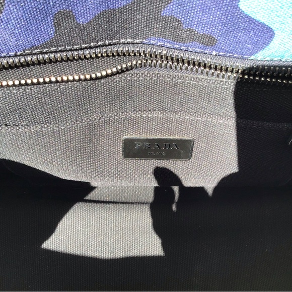 PRADA Prada Canapa Tote Camouflage Women’s Canvas Bag - Picture 11 of 12